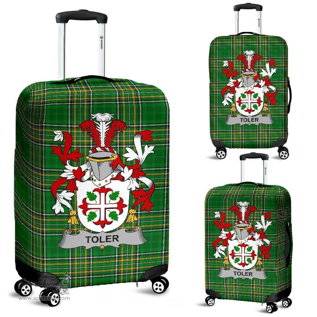Irish Toler or Toller Coat of Arms Family Crest Ireland Luggage Cover Irish National Tartan Irish County Luggage Cover