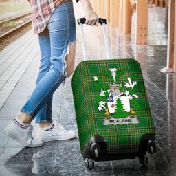 Irish McAlpine or MacAlpin Coat of Arms Family Crest Ireland Luggage Cover Irish National Tartan Irish County Luggage Cover