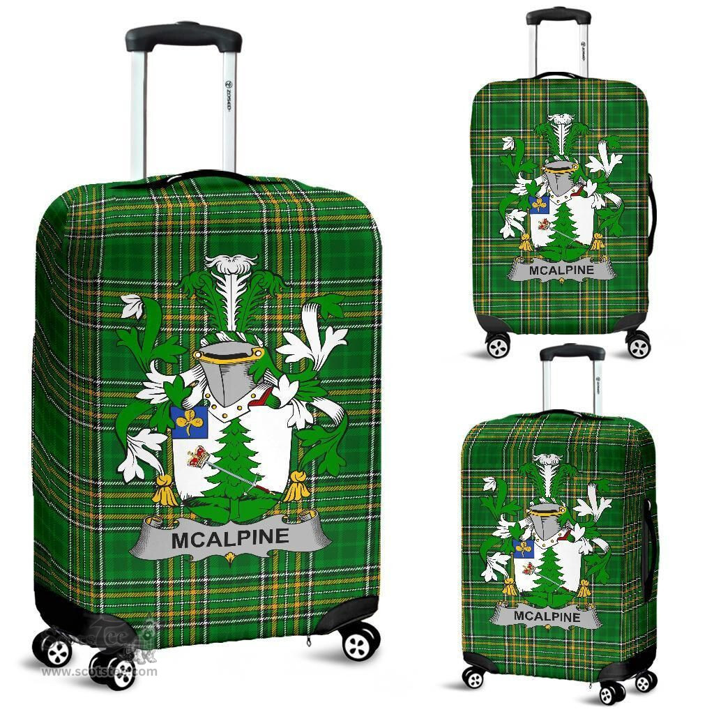 Irish McAlpine or MacAlpin Coat of Arms Family Crest Ireland Luggage Cover Irish National Tartan Irish County Luggage Cover