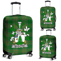 Irish McAlpine or MacAlpin Coat of Arms Family Crest Ireland Luggage Cover Irish National Tartan Irish County Luggage Cover