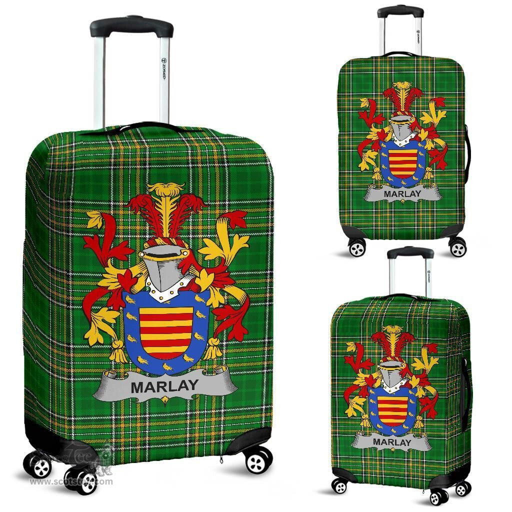 Irish Marlay or O'Marley Coat of Arms Family Crest Ireland Luggage Cover Irish National Tartan Irish County Luggage Cover