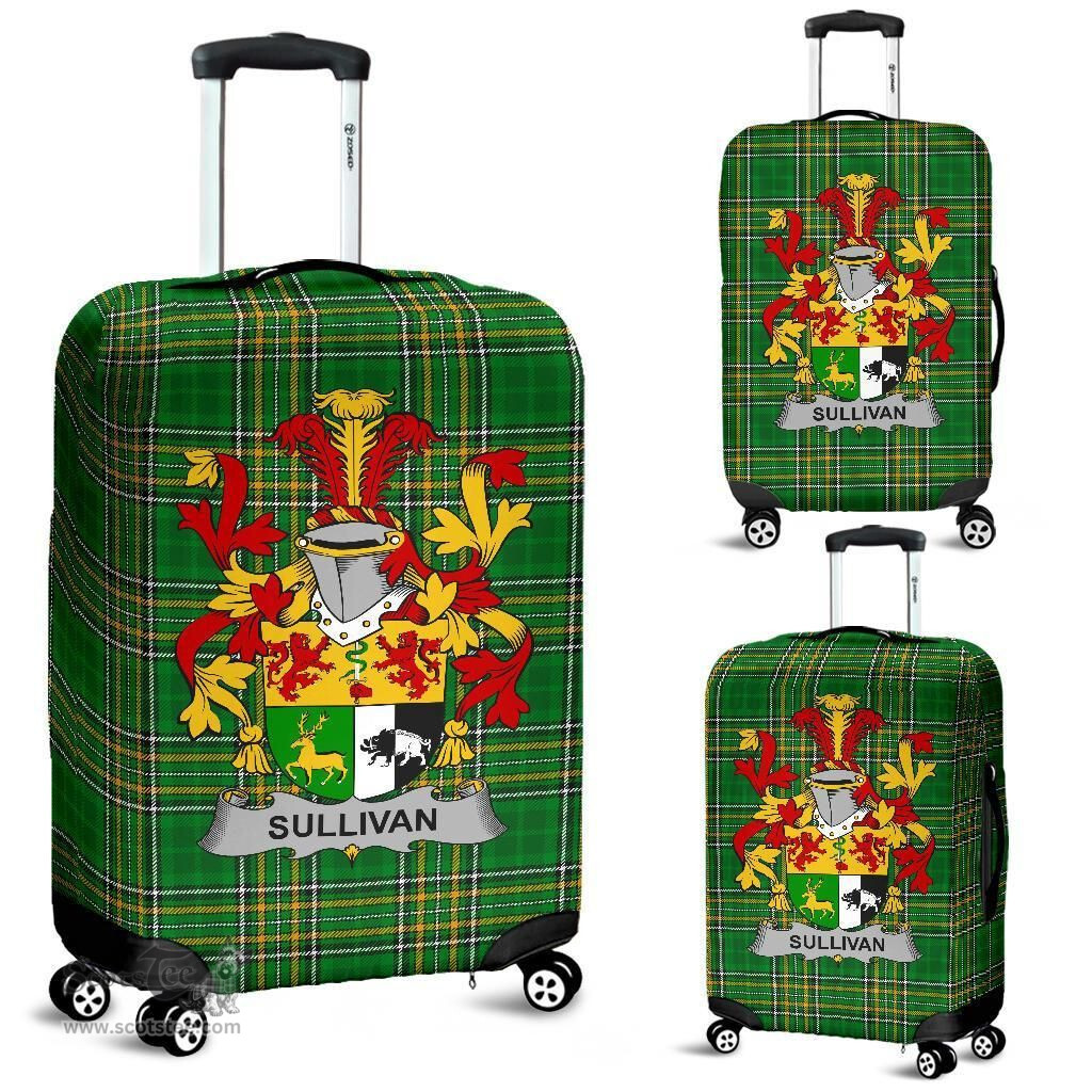 Irish Sullivan or O'Sullivan Coat of Arms Family Crest Ireland Luggage Cover Irish National Tartan Irish County Luggage Cover