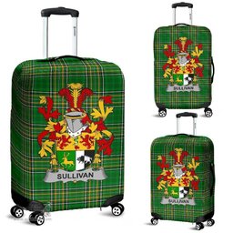 Irish Sullivan or O'Sullivan Coat of Arms Family Crest Ireland Luggage Cover Irish National Tartan Irish County Luggage Cover