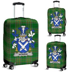 Irish Norris Coat of Arms Family Crest Ireland Luggage Cover Irish National Tartan Irish County Luggage Cover