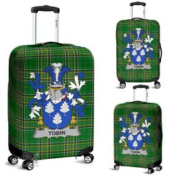 Irish Tobin Coat of Arms Family Crest Ireland Luggage Cover Irish National Tartan Irish County Luggage Cover