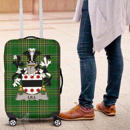 Irish Lill Coat of Arms Family Crest Ireland Luggage Cover Irish National Tartan Irish County Luggage Cover