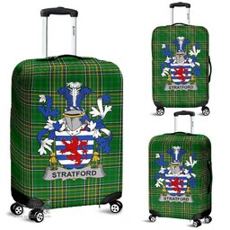 Irish Stratford Coat of Arms Family Crest Ireland Luggage Cover Irish National Tartan Irish County Luggage Cover