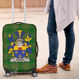 Irish Terry Coat of Arms Family Crest Ireland Luggage Cover Irish National Tartan Irish County Luggage Cover