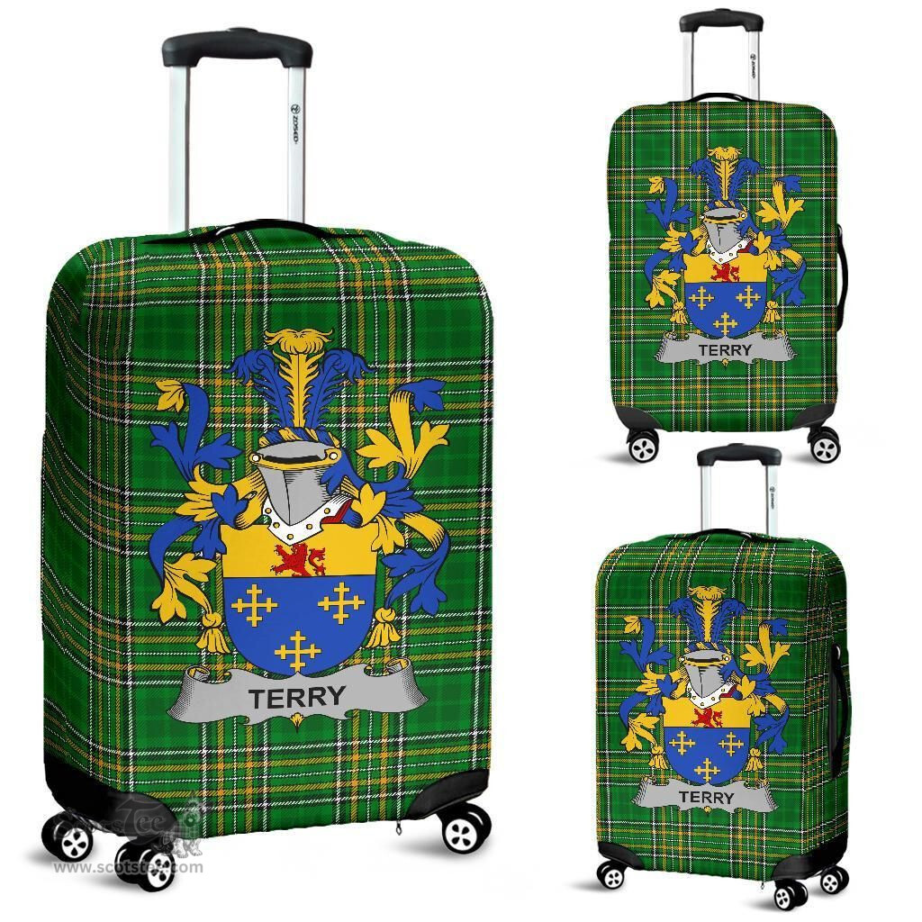 Irish Terry Coat of Arms Family Crest Ireland Luggage Cover Irish National Tartan Irish County Luggage Cover