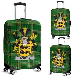 Irish Rourke or O'Rourke Coat of Arms Family Crest Ireland Luggage Cover Irish National Tartan Irish County Luggage Cover