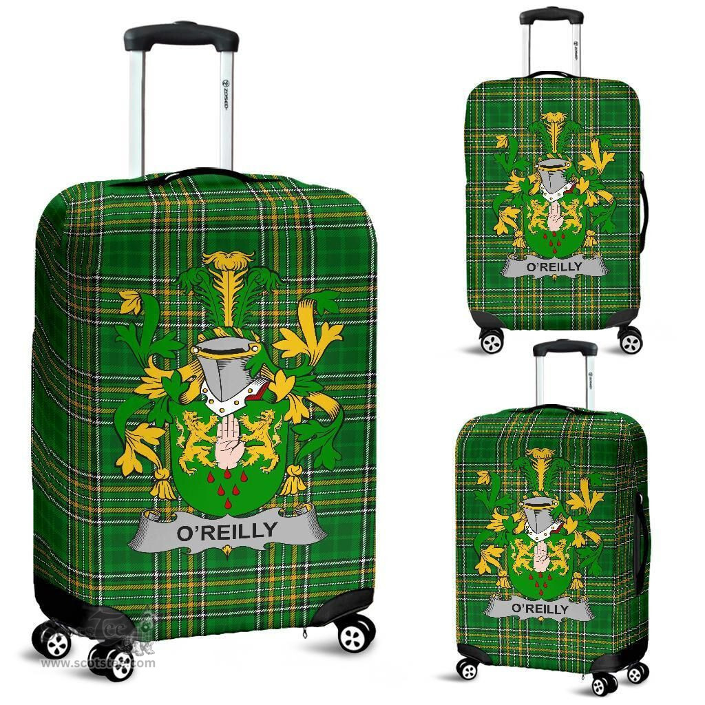 Irish Reilly or O'Reilly Coat of Arms Family Crest Ireland Luggage Cover Irish National Tartan Irish County Luggage Cover