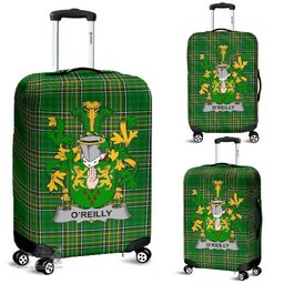 Irish Reilly or O'Reilly Coat of Arms Family Crest Ireland Luggage Cover Irish National Tartan Irish County Luggage Cover