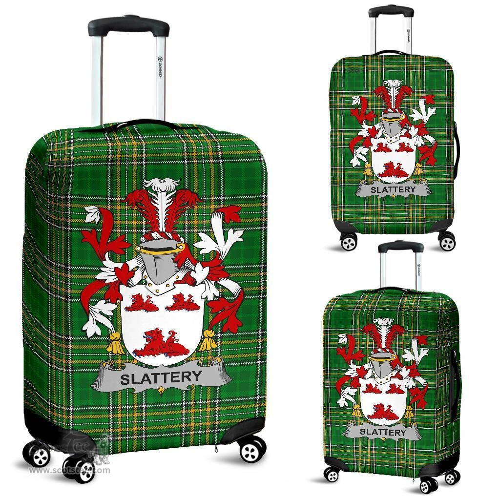 Irish Slattery or O'Slattery Coat of Arms Family Crest Ireland Luggage Cover Irish National Tartan Irish County Luggage Cover