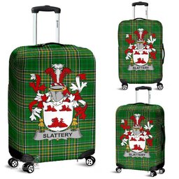 Irish Slattery or O'Slattery Coat of Arms Family Crest Ireland Luggage Cover Irish National Tartan Irish County Luggage Cover