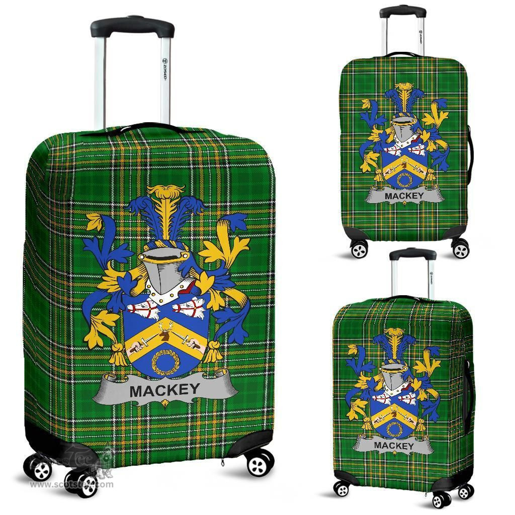 Irish Mackey Coat of Arms Family Crest Ireland Luggage Cover Irish National Tartan Irish County Luggage Cover