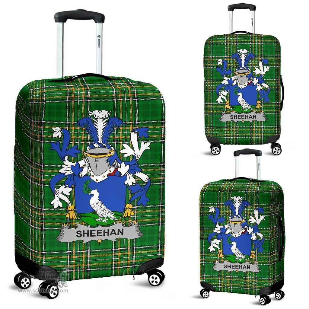 Irish Sheehan or O'Sheehan Coat of Arms Family Crest Ireland Luggage Cover Irish National Tartan Irish County Luggage Cover