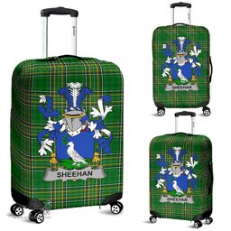 Irish Sheehan or O'Sheehan Coat of Arms Family Crest Ireland Luggage Cover Irish National Tartan Irish County Luggage Cover