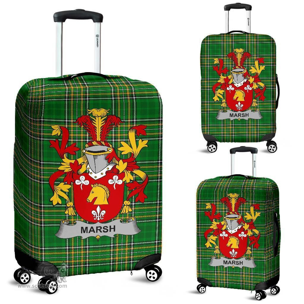 Irish Marsh Coat of Arms Family Crest Ireland Luggage Cover Irish National Tartan Irish County Luggage Cover