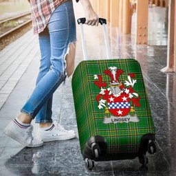 Irish Lindsey Coat of Arms Family Crest Ireland Luggage Cover Irish National Tartan Irish County Luggage Cover