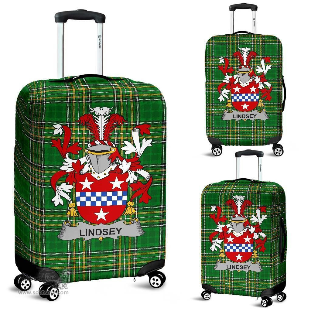 Irish Lindsey Coat of Arms Family Crest Ireland Luggage Cover Irish National Tartan Irish County Luggage Cover