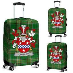 Irish Lindsey Coat of Arms Family Crest Ireland Luggage Cover Irish National Tartan Irish County Luggage Cover