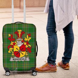 Irish Mandevile Coat of Arms Family Crest Ireland Luggage Cover Irish National Tartan Irish County Luggage Cover