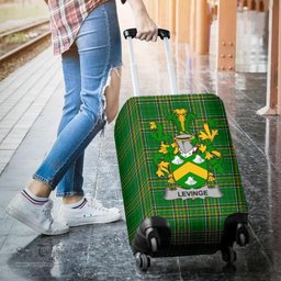 Irish Levinge or Levens Coat of Arms Family Crest Ireland Luggage Cover Irish National Tartan Irish County Luggage Cover