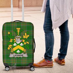 Irish Levinge or Levens Coat of Arms Family Crest Ireland Luggage Cover Irish National Tartan Irish County Luggage Cover