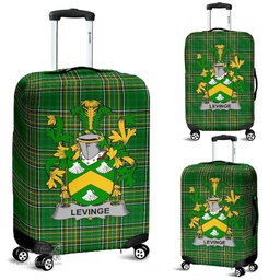 Irish Levinge or Levens Coat of Arms Family Crest Ireland Luggage Cover Irish National Tartan Irish County Luggage Cover