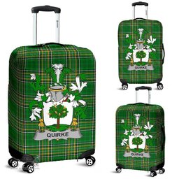 Irish Quirke or O'Quirke Coat of Arms Family Crest Ireland Luggage Cover Irish National Tartan Irish County Luggage Cover