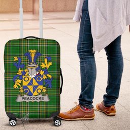 Irish Peacocke Coat of Arms Family Crest Ireland Luggage Cover Irish National Tartan Irish County Luggage Cover