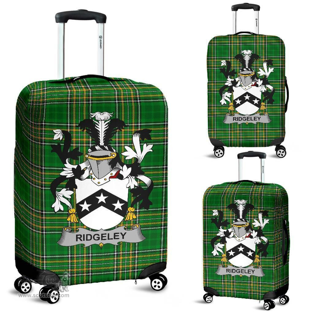 Irish Ridgeley Coat of Arms Family Crest Ireland Luggage Cover Irish National Tartan Irish County Luggage Cover