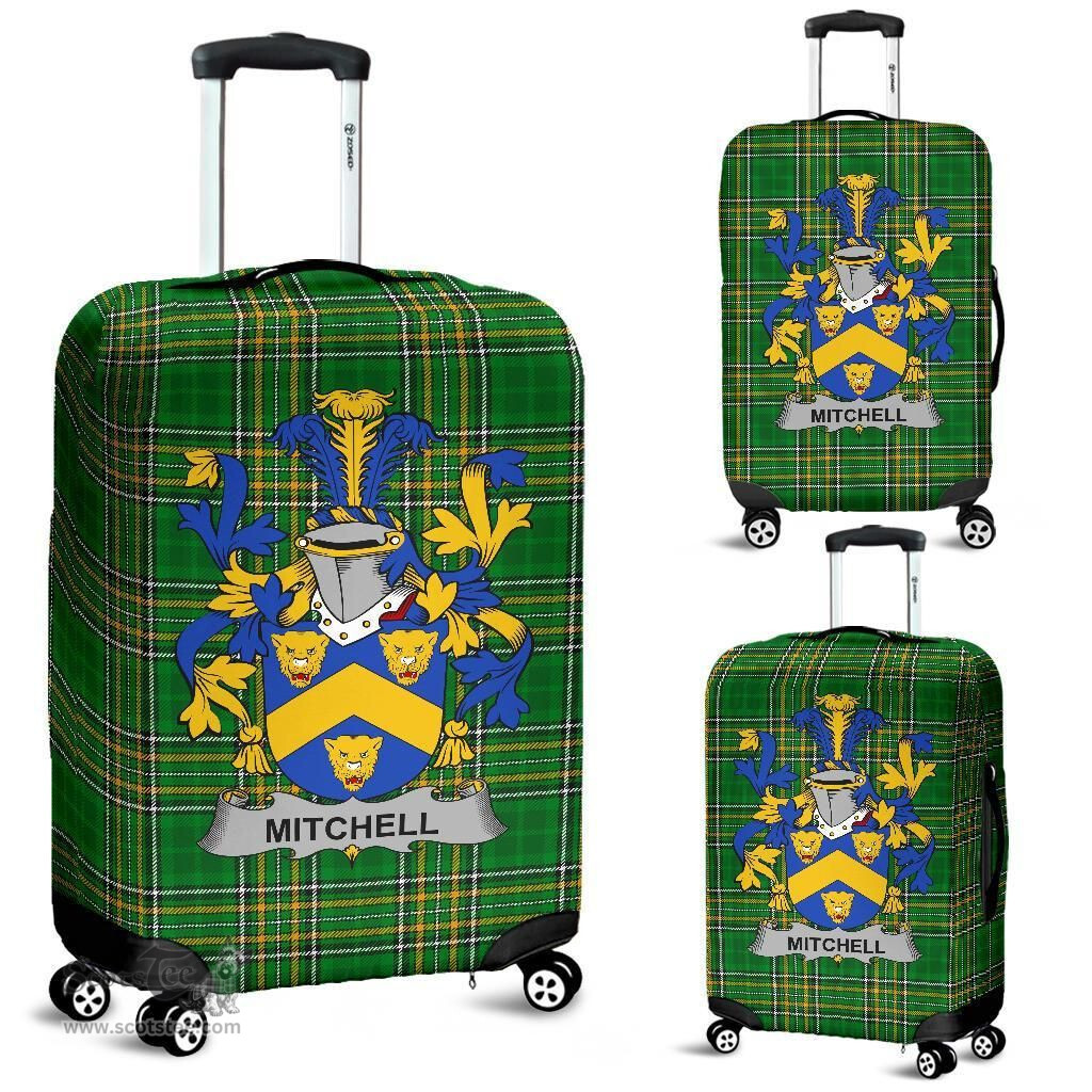 Irish Mitchell Coat of Arms Family Crest Ireland Luggage Cover Irish National Tartan Irish County Luggage Cover