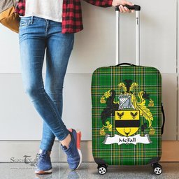 Irish McFall Coat of Arms Family Crest Ireland Luggage Cover Irish National Tartan Irish County Luggage Cover