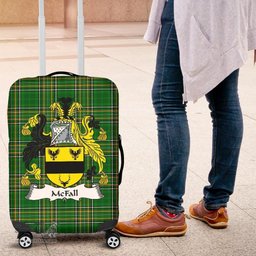 Irish McFall Coat of Arms Family Crest Ireland Luggage Cover Irish National Tartan Irish County Luggage Cover