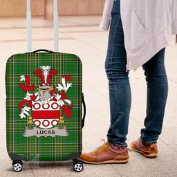 Irish Lucas or Luke Coat of Arms Family Crest Ireland Luggage Cover Irish National Tartan Irish County Luggage Cover