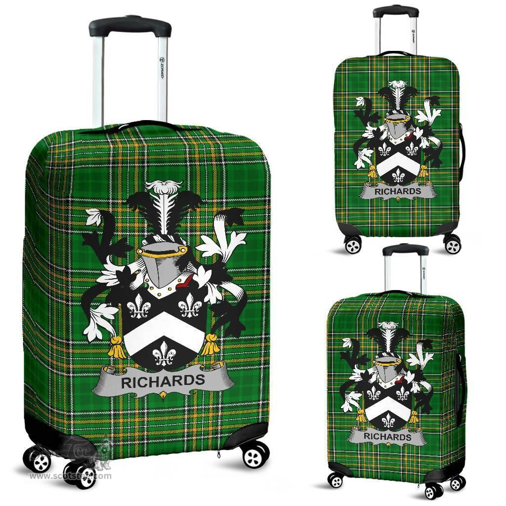 Irish Richards Coat of Arms Family Crest Ireland Luggage Cover Irish National Tartan Irish County Luggage Cover