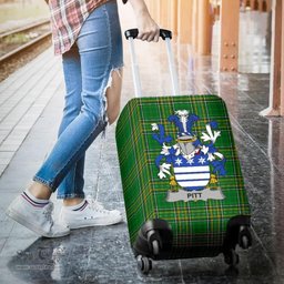 Irish Pitt Coat of Arms Family Crest Ireland Luggage Cover Irish National Tartan Irish County Luggage Cover