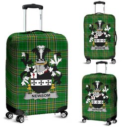 Irish Newsom or Newsam Coat of Arms Family Crest Ireland Luggage Cover Irish National Tartan Irish County Luggage Cover
