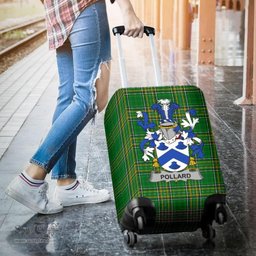 Irish Pollard Coat of Arms Family Crest Ireland Luggage Cover Irish National Tartan Irish County Luggage Cover