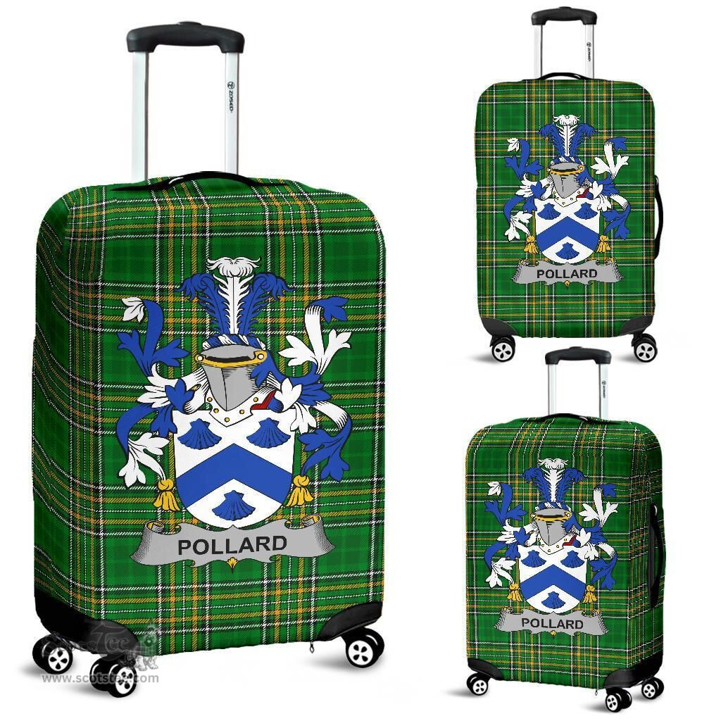 Irish Pollard Coat of Arms Family Crest Ireland Luggage Cover Irish National Tartan Irish County Luggage Cover