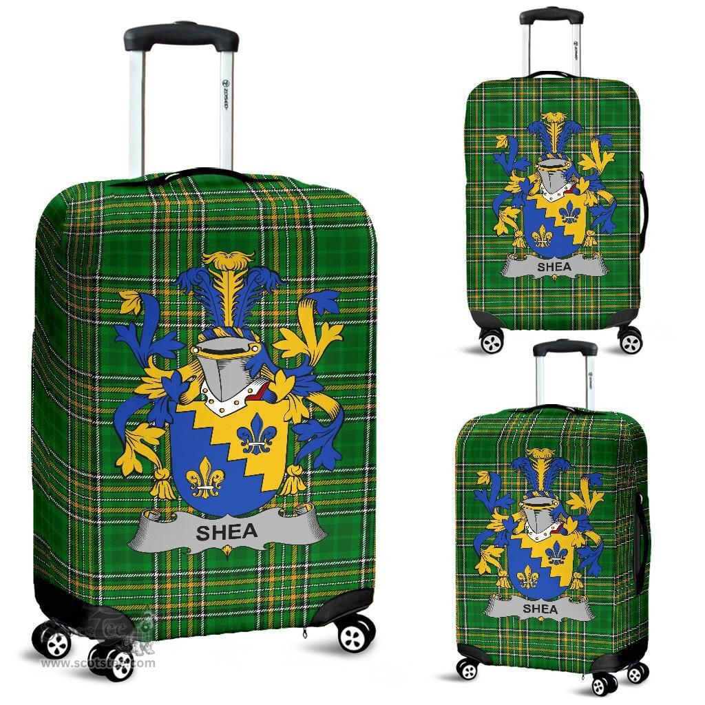 Irish Shea or O'Shee Coat of Arms Family Crest Ireland Luggage Cover Irish National Tartan Irish County Luggage Cover