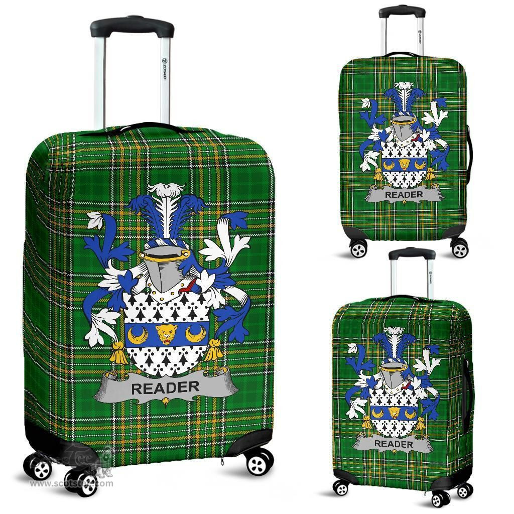 Irish Reader Coat of Arms Family Crest Ireland Luggage Cover Irish National Tartan Irish County Luggage Cover