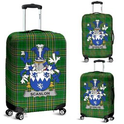 Irish Scanlon or O'Scanlan Coat of Arms Family Crest Ireland Luggage Cover Irish National Tartan Irish County Luggage Cover