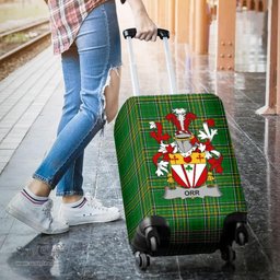 Irish Orr Coat of Arms Family Crest Ireland Luggage Cover Irish National Tartan Irish County Luggage Cover