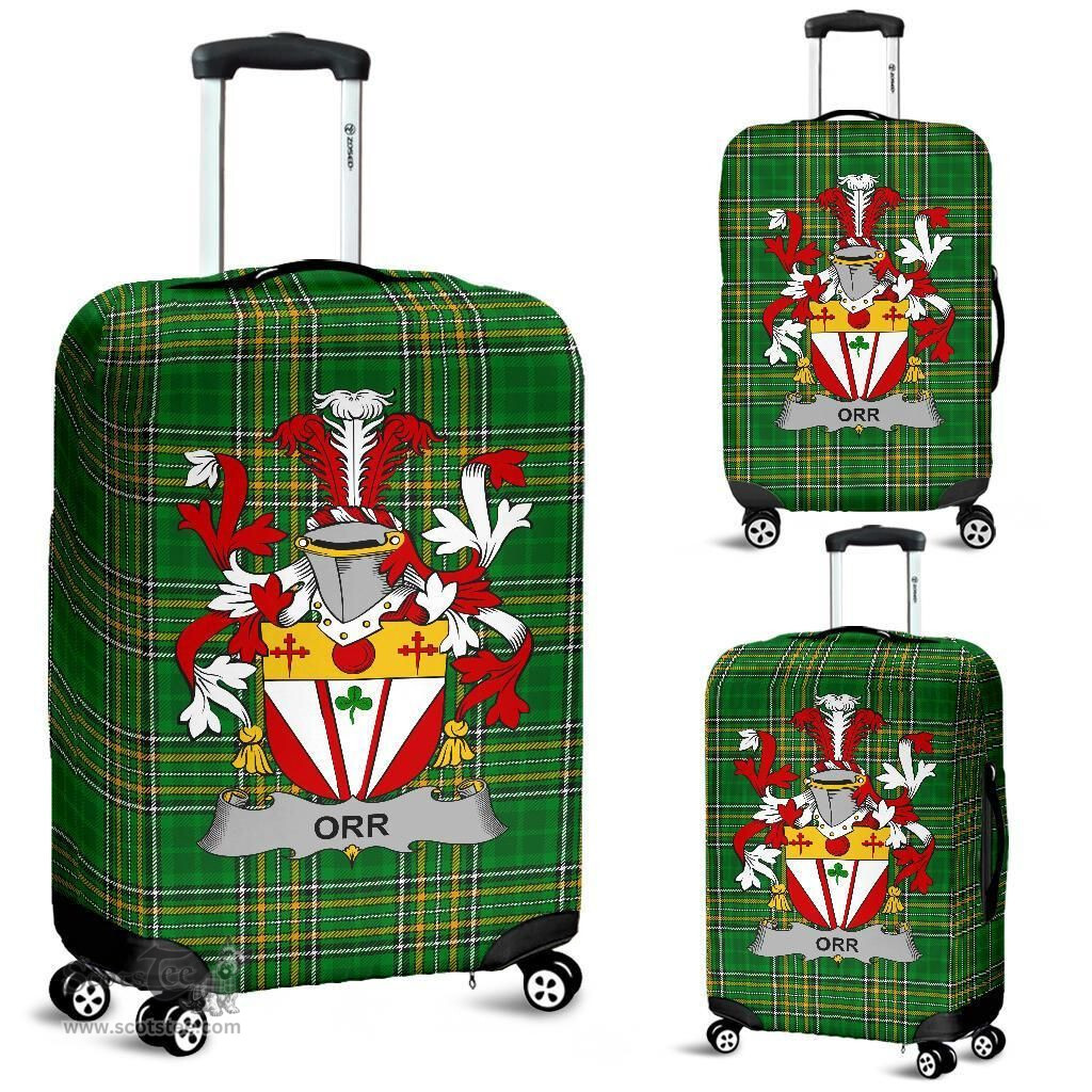 Irish Orr Coat of Arms Family Crest Ireland Luggage Cover Irish National Tartan Irish County Luggage Cover