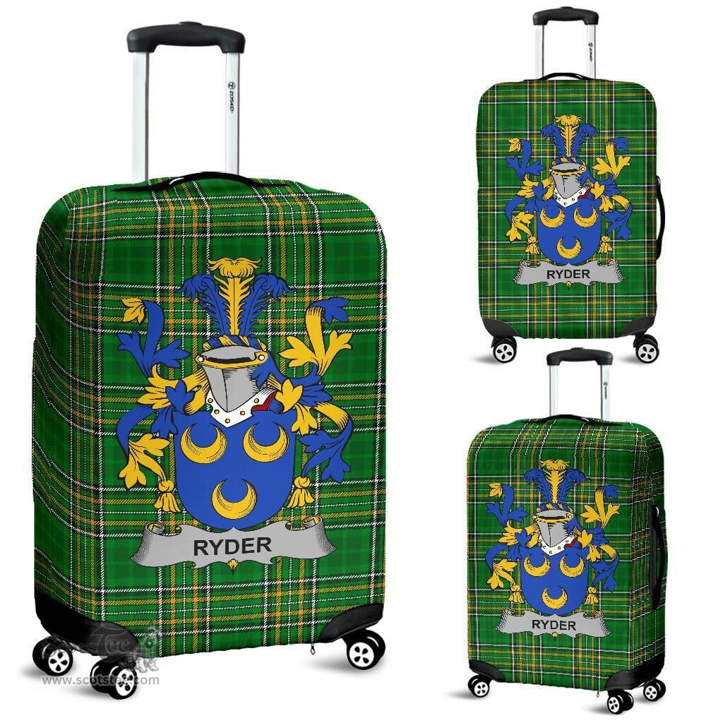 Irish Ryder Coat of Arms Family Crest Ireland Luggage Cover Irish National Tartan Irish County Luggage Cover