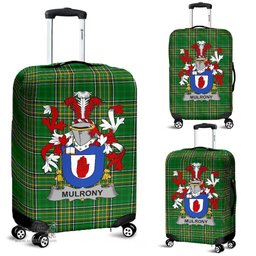 Irish Mulrony or O'Mulroney Coat of Arms Family Crest Ireland Luggage Cover Irish National Tartan Irish County Luggage Cover