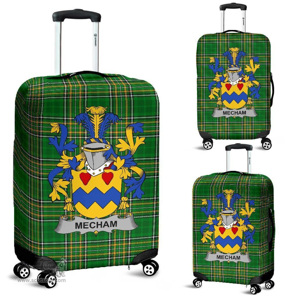 Irish Mecham Coat of Arms Family Crest Ireland Luggage Cover Irish National Tartan Irish County Luggage Cover