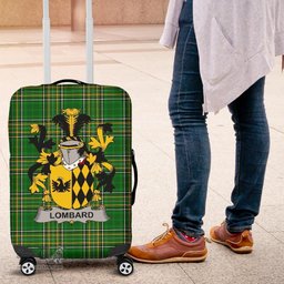 Irish Lombard Coat of Arms Family Crest Ireland Luggage Cover Irish National Tartan Irish County Luggage Cover